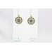 Women's earrings 925 Sterling silver green zircon stones B 936